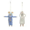 Creative Co-Op - CCO CCO OR - Felt Pajama or Towel Mouse Ornament (Assorted Styles)