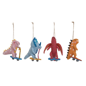 Creative Co-Op - CCO CCO OR - Felt Skateboard Scooter Dinosaur(Assorted Styles)