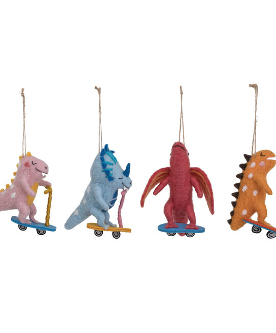 Creative Co-Op - CCO CCO OR - Felt Skateboard Scooter Dinosaur(Assorted Styles)
