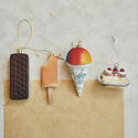 Creative Co-Op - CCO Glass Orangesicle Creamsicle Ornament