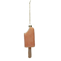 Creative Co-Op - CCO Glass Orangesicle Creamsicle Ornament