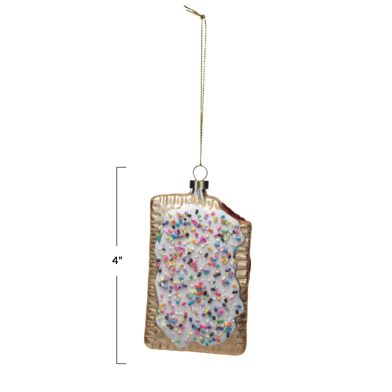 Creative Co-Op - CCO CCO OR - Embellished Glass Poptart Toaster Pastry  Ornament