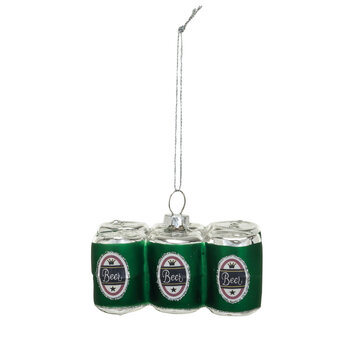 Creative Co-Op - CCO CCO OR - Glass Beer Six Pack Ornament