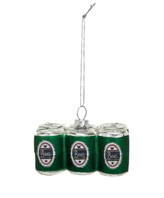 Creative Co-Op - CCO CCO OR - Glass Beer Six Pack Ornament