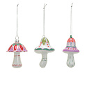 Creative Co-Op - CCO CCO OR - Hand-painted Glass Mushroom Ornament