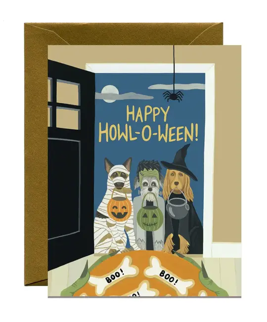 Yeppie Paper - YP YPGCHA0002 - Howl-O-Ween Dog Halloween Card