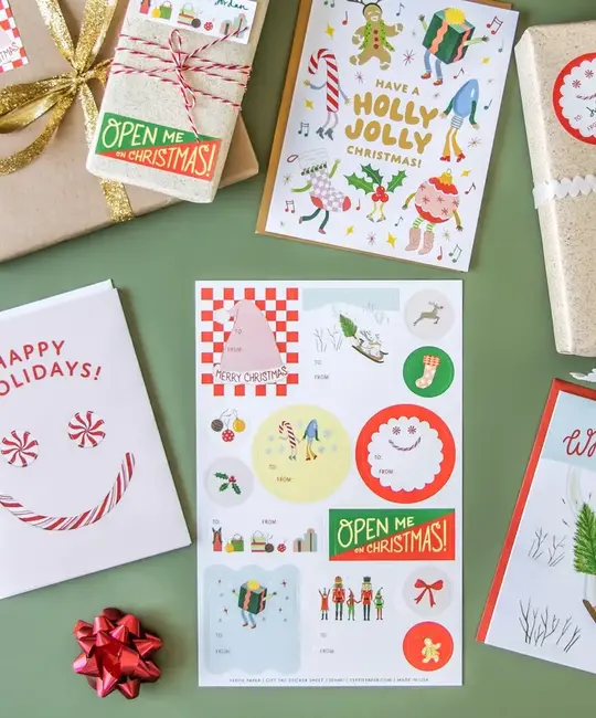 Yeppie Paper - YP YP GTHO - Merry Holiday Gift Tag Sticker Sheet