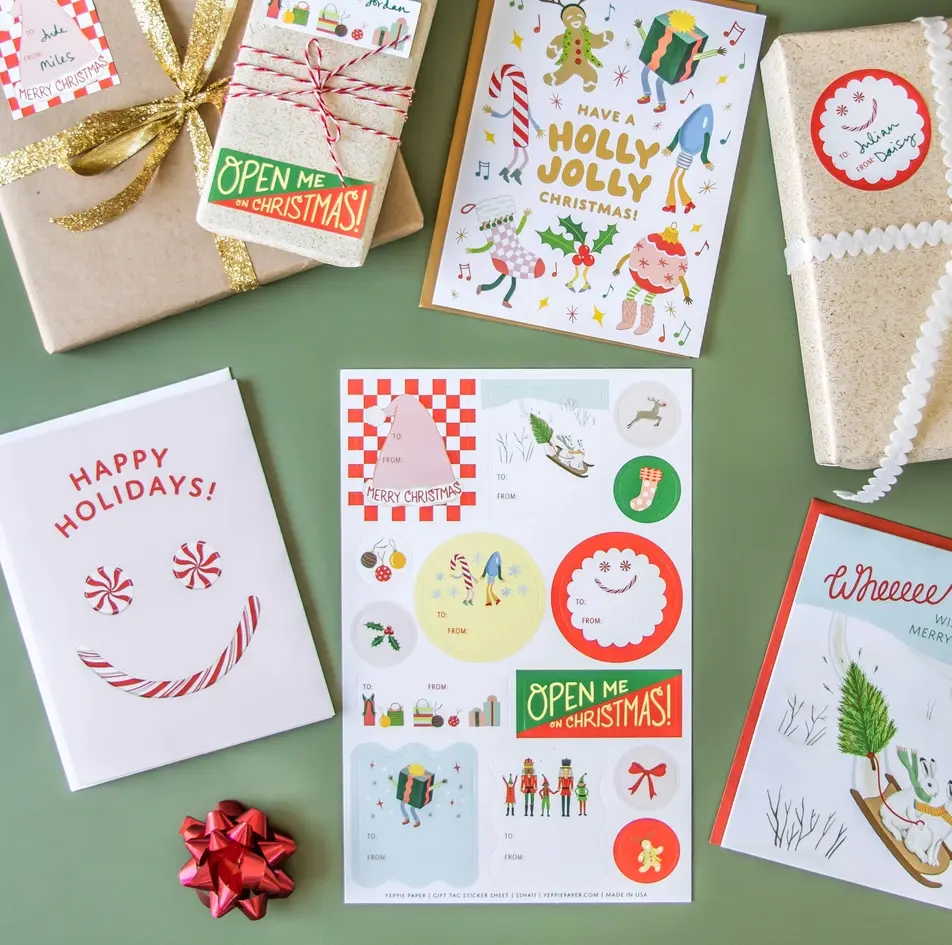 Yeppie Paper - YP YP GTHO - Merry Holiday Gift Tag Sticker Sheet