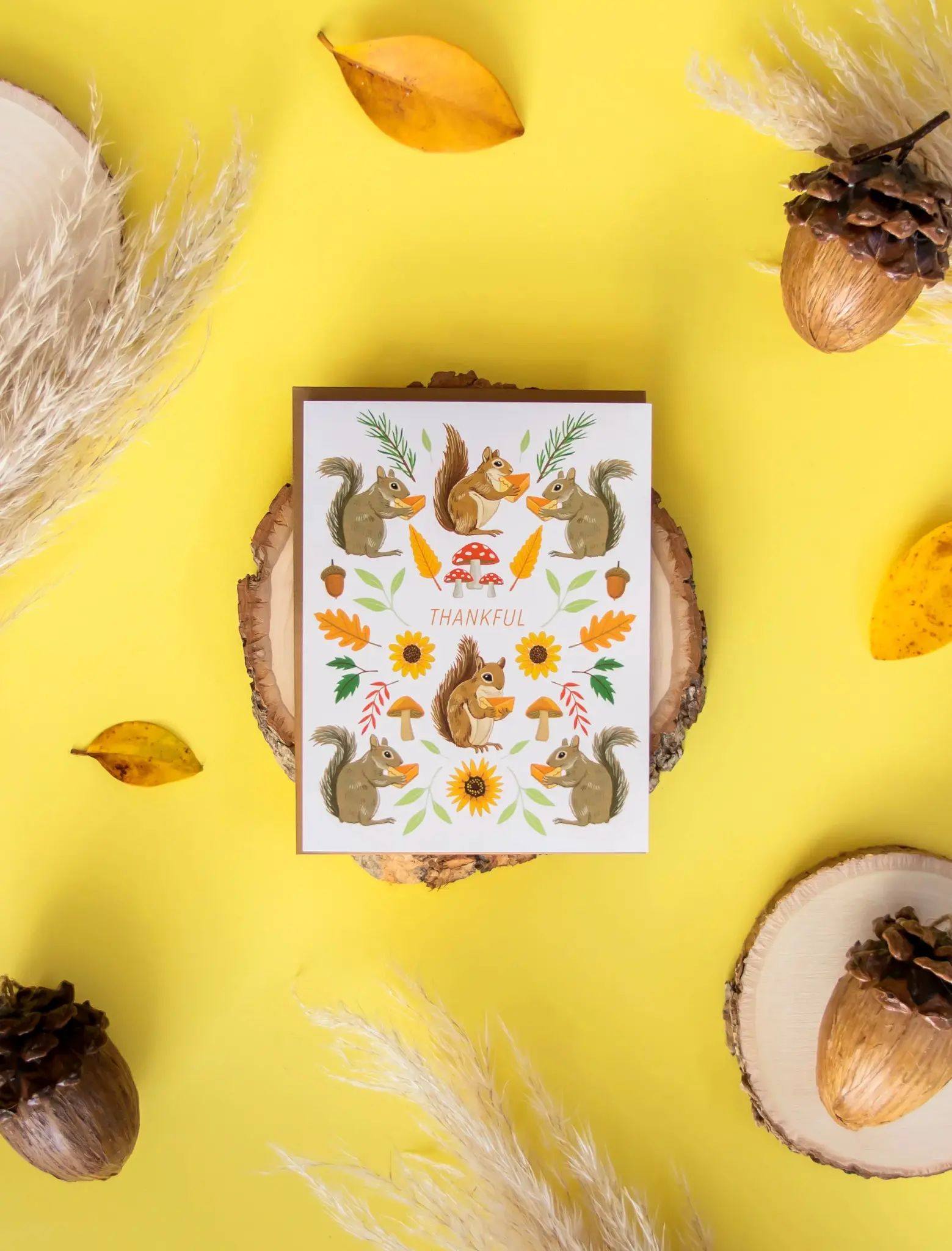 Yeppie Paper - YP YPGCTH0002 - Thankful Squirrel Thanksgiving Card