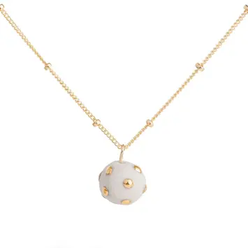 Jenna Vanden Brink Ceramics - JVB Polka Dot Porcelain Pendant Necklace (16" Chain)