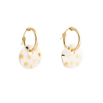 Jenna Vanden Brink Ceramics - JVB Charm Hoops Porcelain Earrings