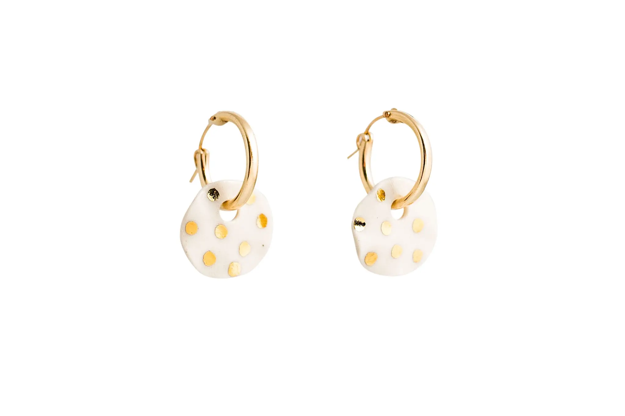 Jenna Vanden Brink Ceramics - JVB Charm Hoops Porcelain Earrings