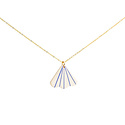 Jenna Vanden Brink Ceramics - JVB Striped Petal Porcelain Pendant Necklace