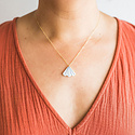 Jenna Vanden Brink Ceramics - JVB Striped Petal Porcelain Pendant Necklace