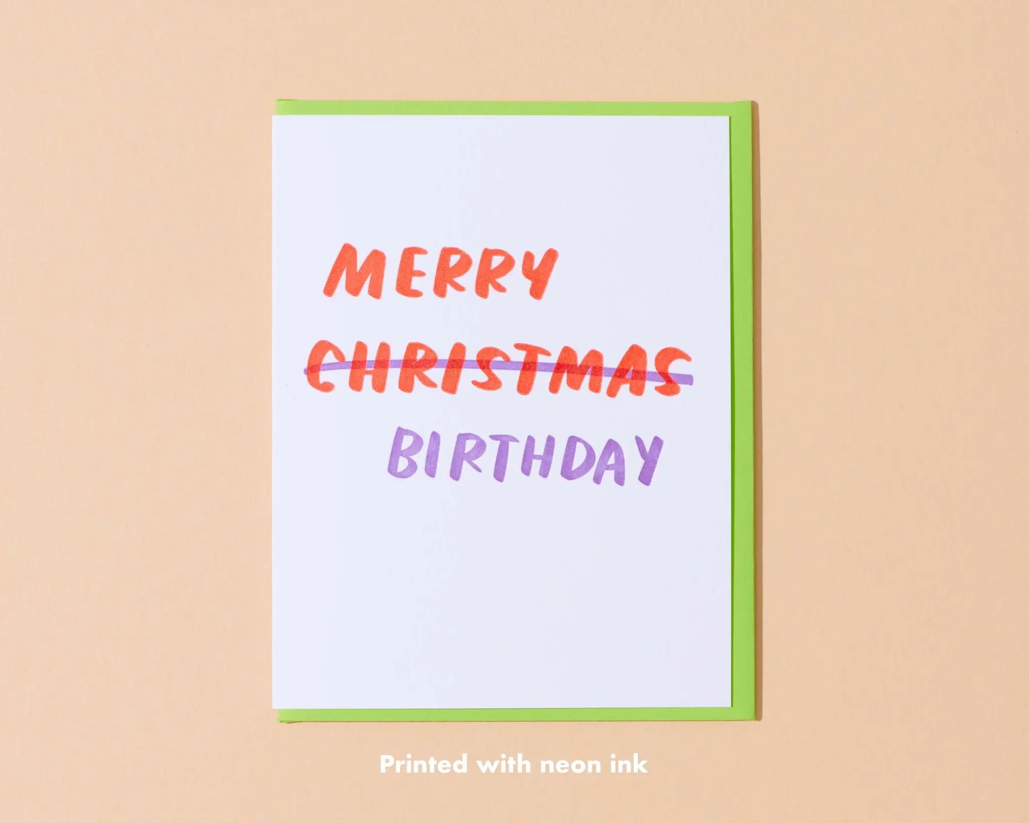 and Here We Are - AHW AHWGCBI0022 - Merry Christmas Birthday Card