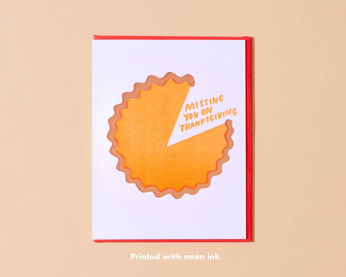 and Here We Are - AHW AHWGCTH0001 - Missing You on Thanksgiving Pie Card