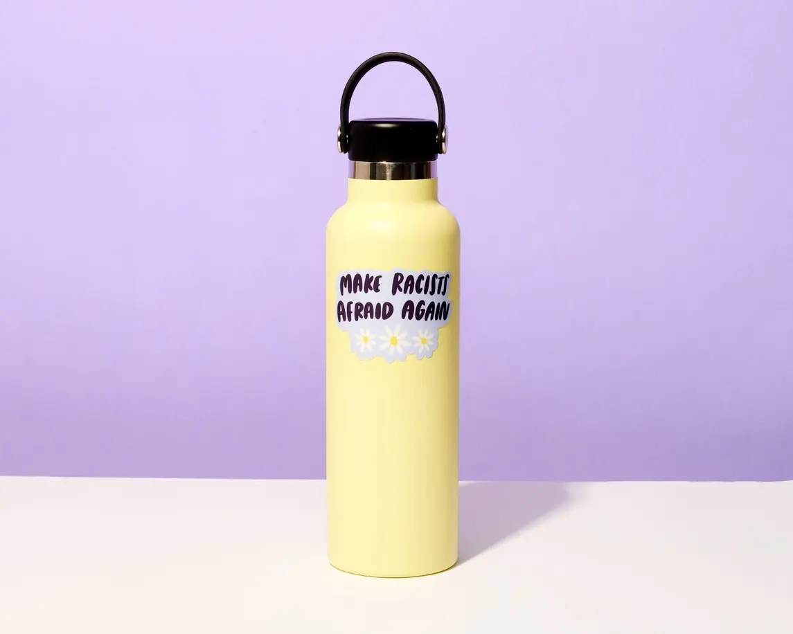 and Here We Are - AHW AHW ST - Make Racists Afraid Again Sticker