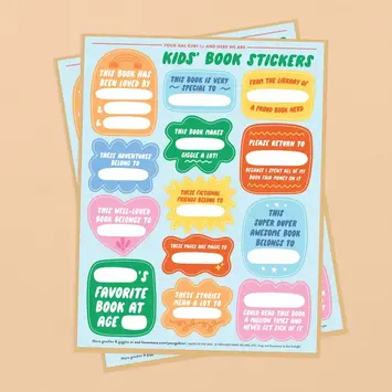 and Here We Are - AHW AHW ST - Kid's Book Plate Sticker Sheet