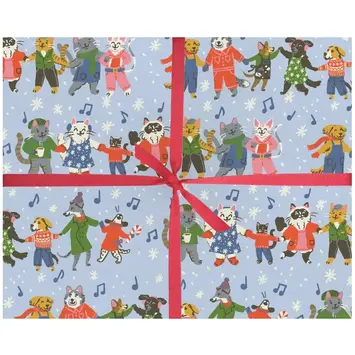 Smudge Ink - SI SI WPROHO - Caroling Cats & Dogs Wrap Roll (3 Sheets)