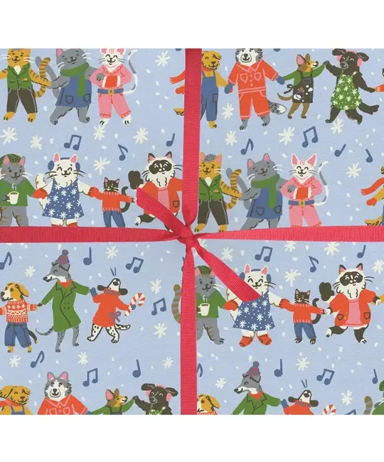 Smudge Ink - SI SI WPROHO - Caroling Cats & Dogs Wrap Roll (3 Sheets)