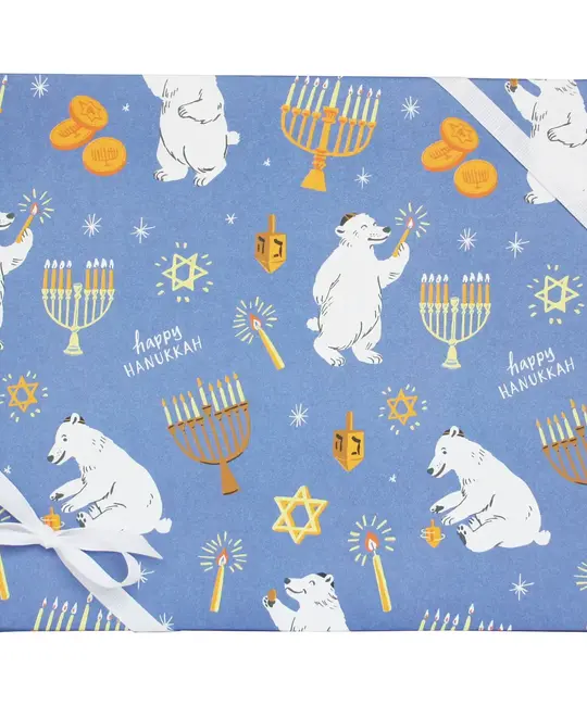 Smudge Ink - SI SI WPROHO - Polar Bear Hanukkah Wrap Roll (3 Sheets)