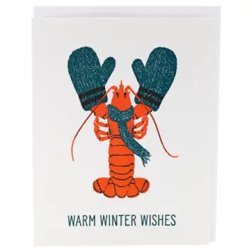 Smudge Ink - SI SIGCHO0024 - Cozy Lobster with Mittens Holiday Card