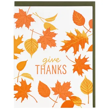 Smudge Ink - SI SIGCTH0002 - Falling Leaves Thanksgiving Card