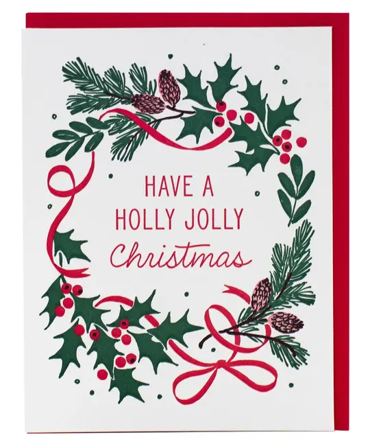 Smudge Ink - SI SI NSHO - Holly Jolly Wreath Holiday Boxed Note Set