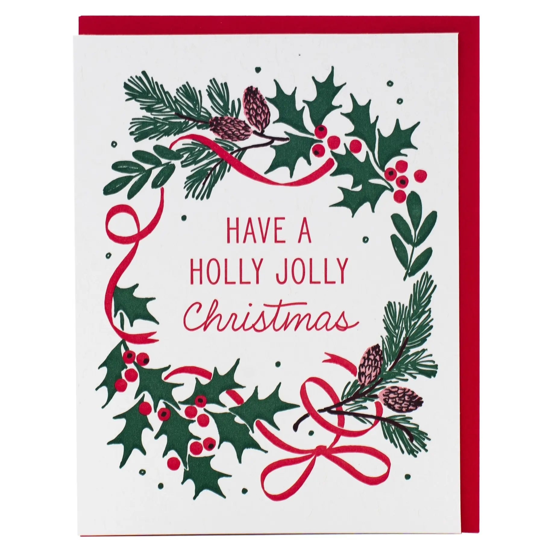 Smudge Ink - SI SI NSHO - Holly Jolly Wreath Holiday Boxed Note Set