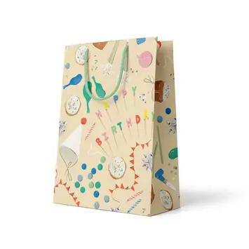 Amy Heitman Illustration - AHI AHI GBME - Birthday Trimmings Medium Gift Bag