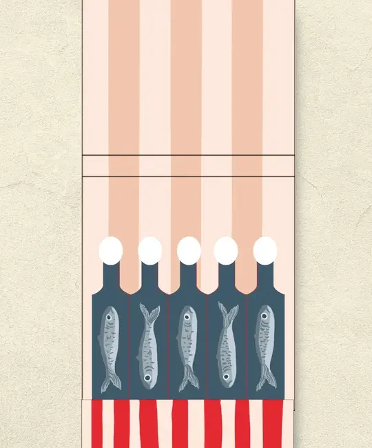 One & Only Paper - OAO OAO CACA - Sardine Tin Printed Matchbook