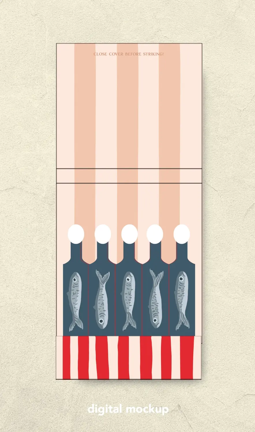 One & Only Paper - OAO OAO CACA - Sardine Tin Printed Matchbook