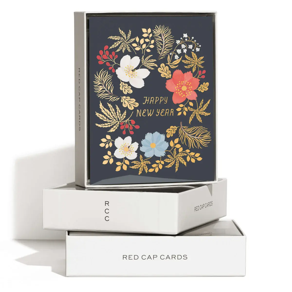 Red Cap Cards - RCC RCC NSHO - Wreath New Years Holiday Boxed Note Set