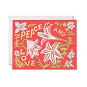 Red Cap Cards - RCC RCC NSHO - Peace and Love Amaryllis Holiday Boxed Note Set