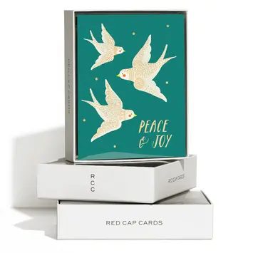 Red Cap Cards - RCC RCC NSHO - Embellished Doves Holiday Boxed Note Set