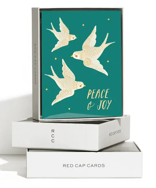 Red Cap Cards - RCC RCC NSHO - Embellished Doves Holiday Boxed Note Set
