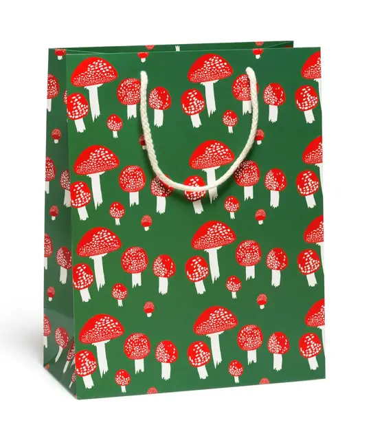 Red Cap Cards - RCC RCC GBLA - Festive Mushrooms Large Gift Bag