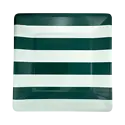 My Minds Eye - MME MME PS - Green and Mint Striped 11" Square Plate