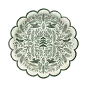 My Minds Eye - MME MME PS - Woodland Scalloped Round 10' Plate