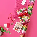 Dahlia Press - DAP DAP WPROHO - Merry Script Pink Wrap Roll