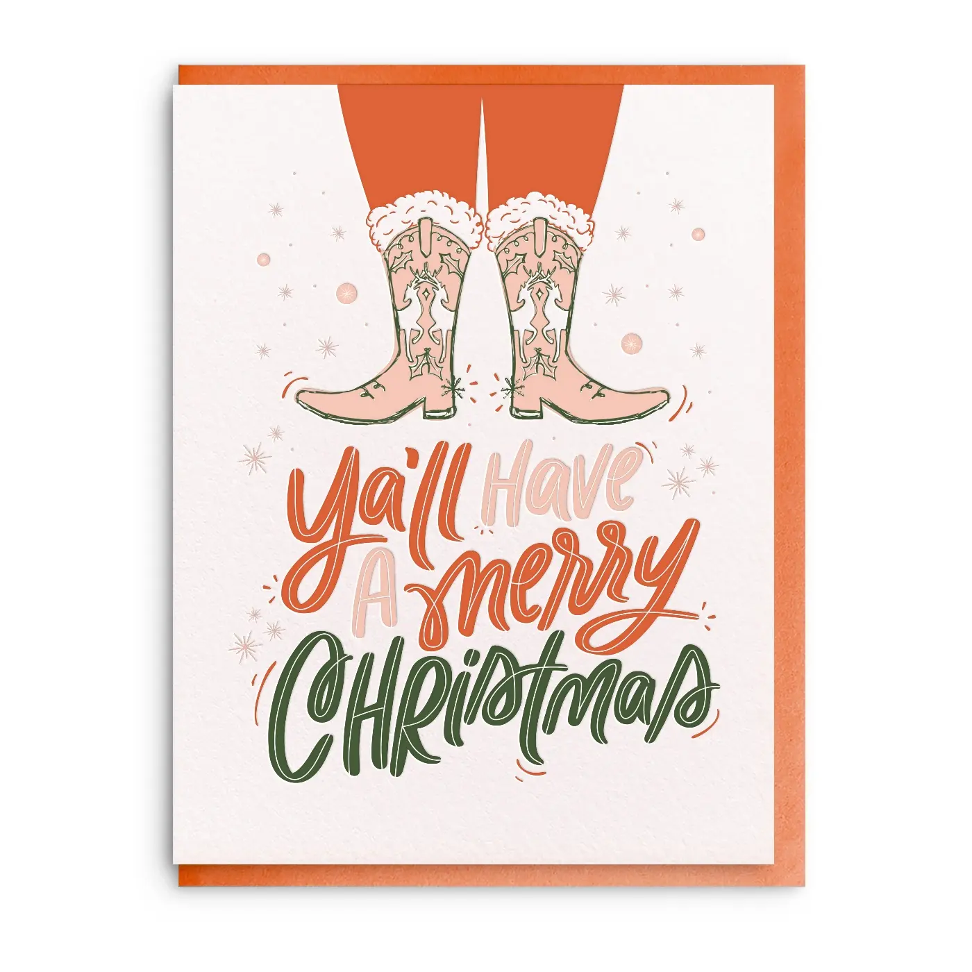 Dahlia Press - DAP DAPGCHO0005 - Ya'll Merry Christmas Western Santa Card