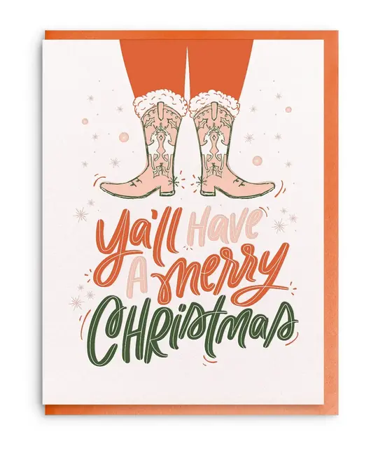 Dahlia Press - DAP DAP NSHO - Ya'll Merry Christmas Western Santa Holiday Boxed Note Set