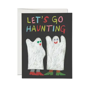 Red Cap Cards - RCC RCCGCHA0003 - Let's Go Haunting Ghosts Halloween Card