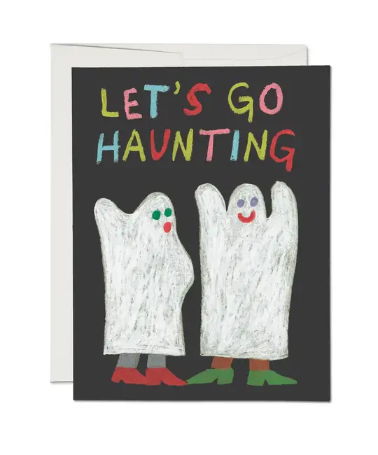 Red Cap Cards - RCC RCCGCHA0003 - Let's Go Haunting Ghosts Halloween Card