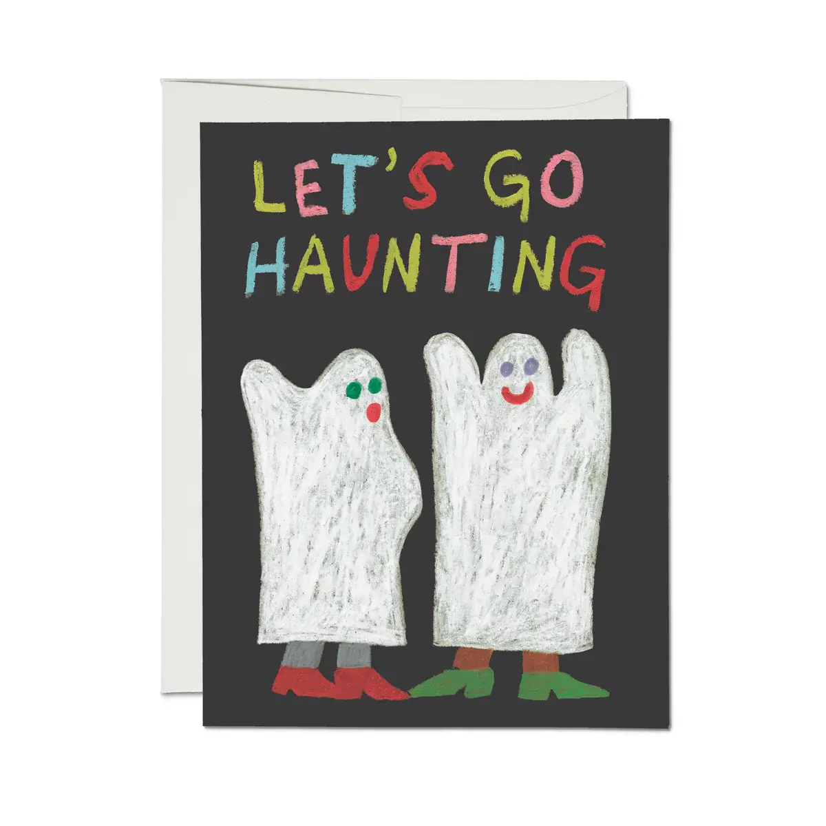 Red Cap Cards - RCC RCCGCHA0003 - Let's Go Haunting Ghosts Halloween Card