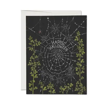 Red Cap Cards - RCC RCCGCHA0004 - Delicate Spider Web Halloween Card