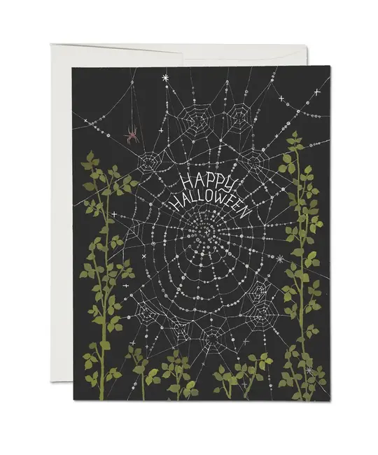 Red Cap Cards - RCC RCCGCHA0004 - Delicate Spider Web Halloween Card