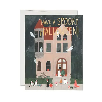 Red Cap Cards - RCC RCCGCHA0005 - Trick or Treat House Halloween Card