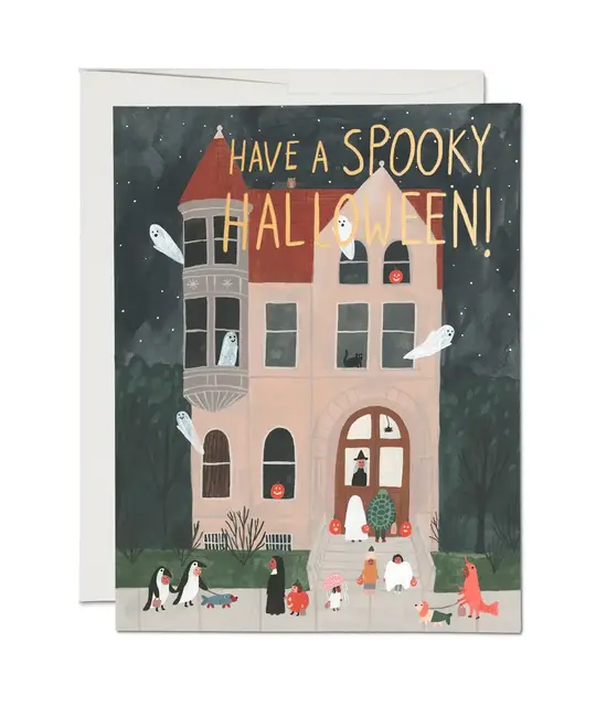 Red Cap Cards - RCC RCCGCHA0005 - Trick or Treat House Halloween Card