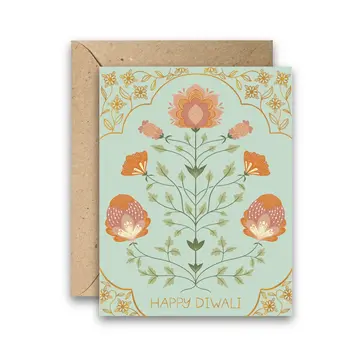Amicreative - AM AMGCSE0003 - Flowers Diwali Card